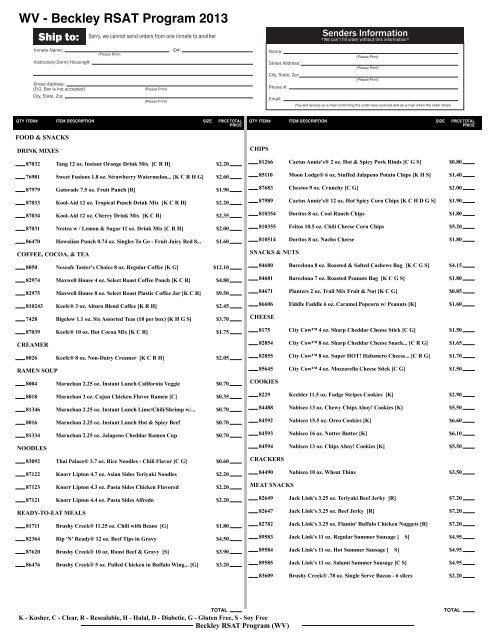 Download Order Form Access Securepak