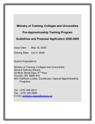 Pre-Apprenticeship Training Program Guidelines and Proposal ...