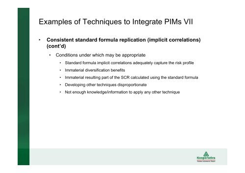 Consistent standard formula replication (implicit correlations)