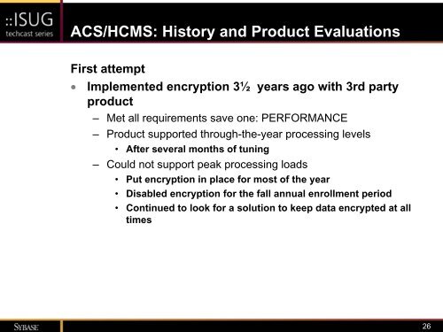 Ensuring Data Privacy in ASE - Sybase