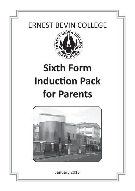 Sixth Form Parents Handbook - Ernest Bevin College