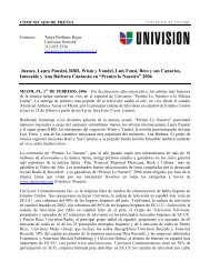 Comunicado De Prensa Univision Communications Inc