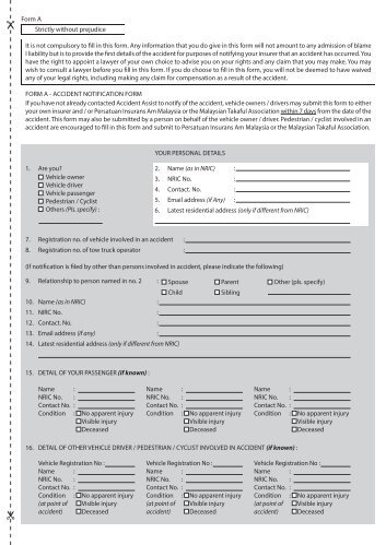 Accident Notification Form - InsuranceInfo