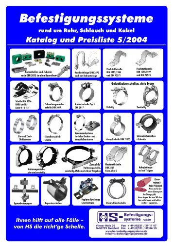 Katalog und Preisliste 5/2004 - HS-Befestigungssysteme