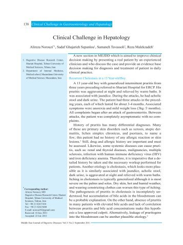 "Clinical Challenge in Gastroenterology and Hepatology ... - IAGH