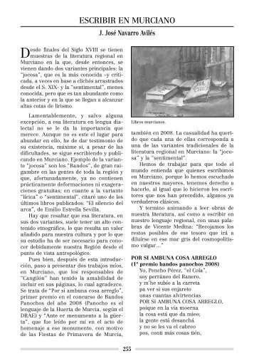 Escribir en murciano - Revista CangilÃ³n