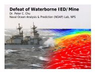 Defeat of Waterborne IED/Mine - NPS Department of Oceanography