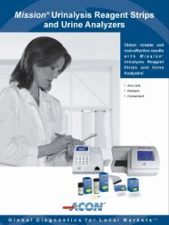 MissionÂ® Urinalysis Reagent Strips - ACON Laboratories, Inc