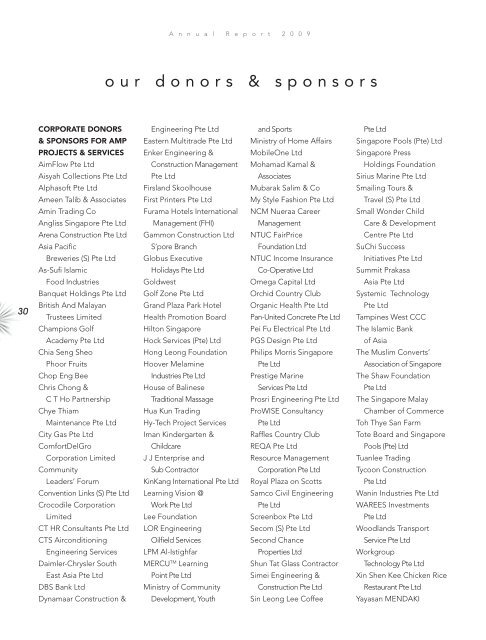 Our Supporters - Association of Muslim Professionals