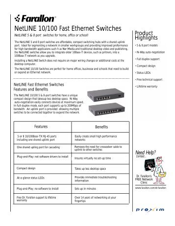 NetLINE 10/100 Fast Ethernet Switches - TopIT