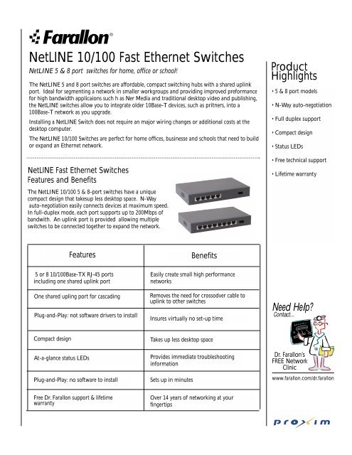 NetLINE 10/100 Fast Ethernet Switches - TopIT