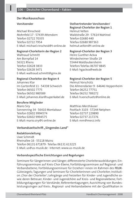 CHORMANAGEMENT HANDBUCH