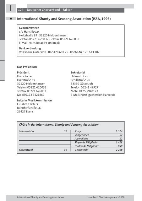 CHORMANAGEMENT HANDBUCH