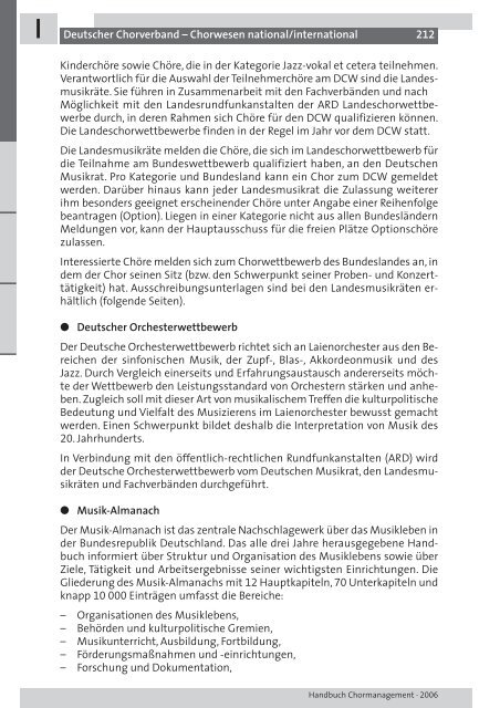 CHORMANAGEMENT HANDBUCH