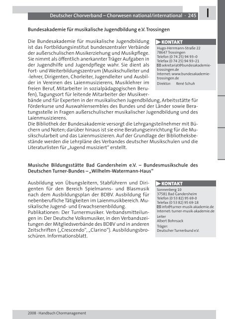 CHORMANAGEMENT HANDBUCH