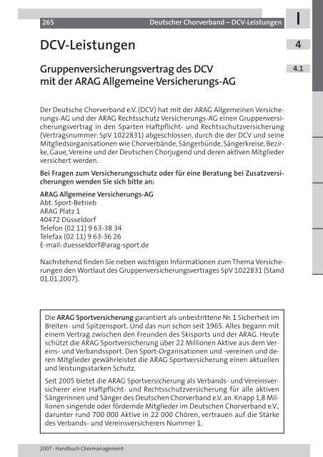 CHORMANAGEMENT HANDBUCH