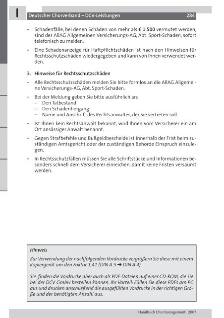 CHORMANAGEMENT HANDBUCH