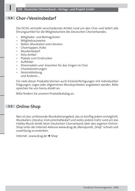 CHORMANAGEMENT HANDBUCH