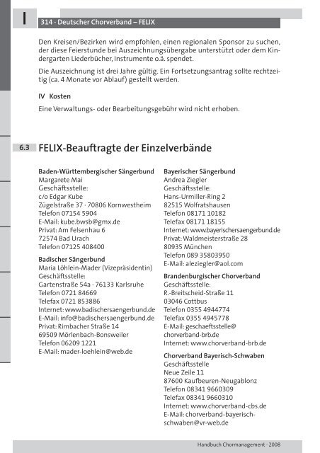 CHORMANAGEMENT HANDBUCH