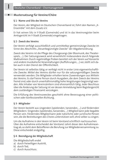 CHORMANAGEMENT HANDBUCH