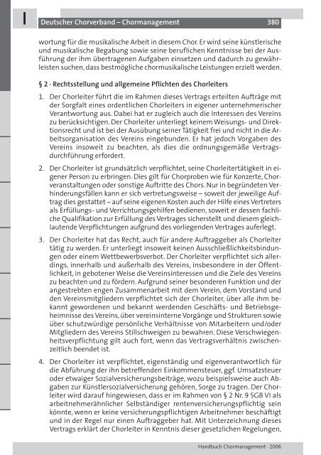 CHORMANAGEMENT HANDBUCH