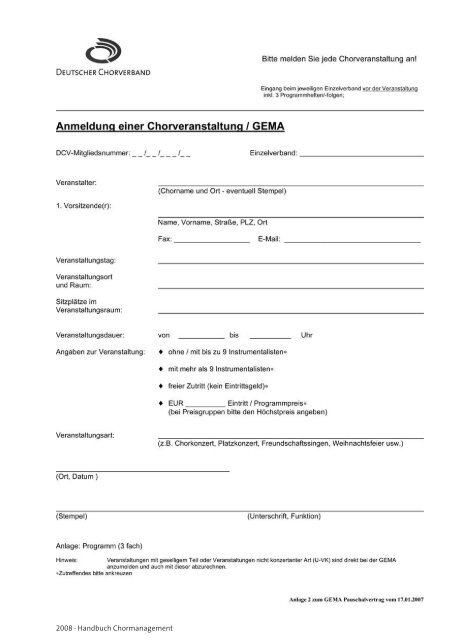 CHORMANAGEMENT HANDBUCH