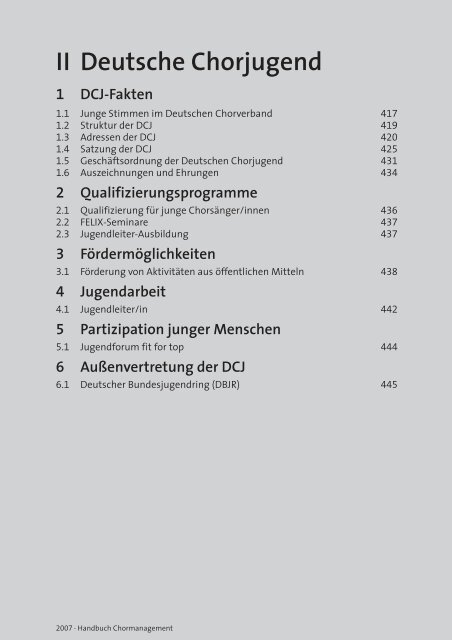 CHORMANAGEMENT HANDBUCH