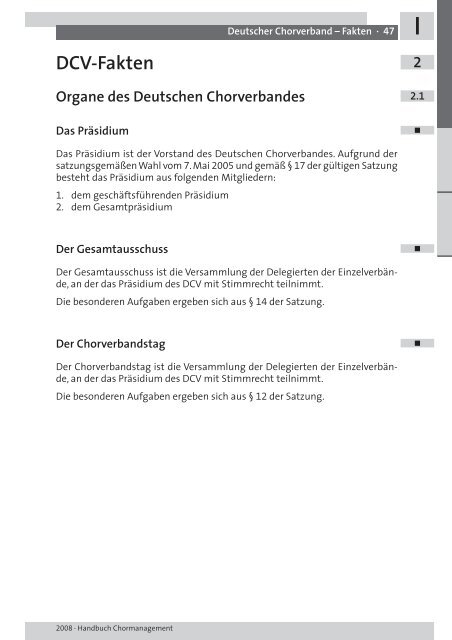 CHORMANAGEMENT HANDBUCH