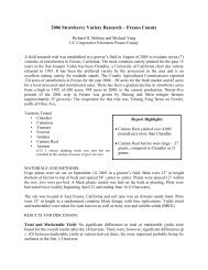 Strawberry Variety Trial, Fresno County, 2006 - University of ...