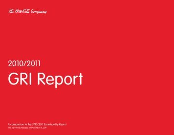 Coca-Cola 2010/2011 GRI Report