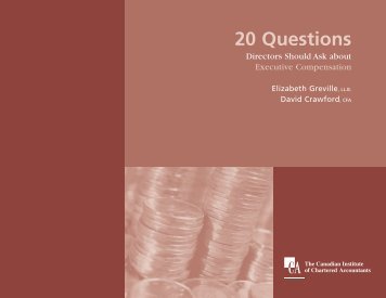 20 Questions Directors Should Ask about Executive Compensation