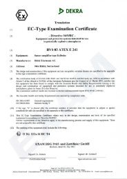 BVS 03 ATEX E 241 - Examination Certificate - Brosa AG