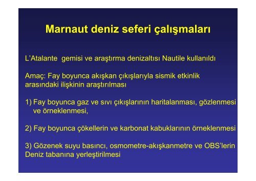 Marmara Denizi - Fen Bilimleri Enstitüsü - Dokuz Eylül Üniversitesi