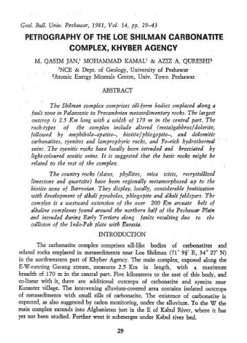 Petrography Of The Loe Shilman Carbonatite Complex Khyber Agency