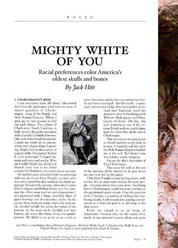 Jack Hitt: Mighty White of You