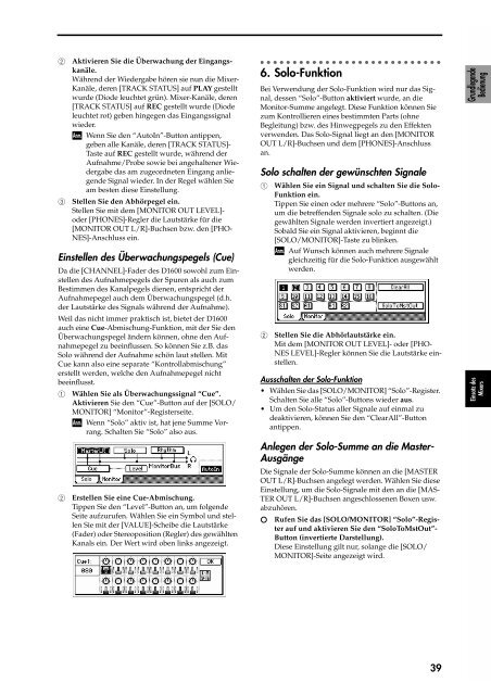 Handbuch für Korg D 1600 MK II - MidiSpecial