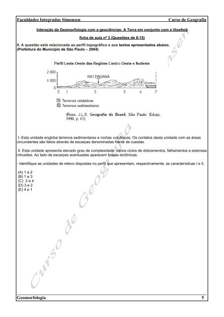 Geomorfologia - Simonsen