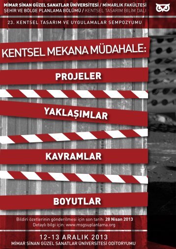 23. Kentsel TasarÄ±m ve Uygulamalar Sempozyumu - Mimarizm