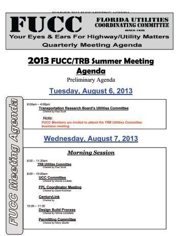 Meeting Agenda - FUCC