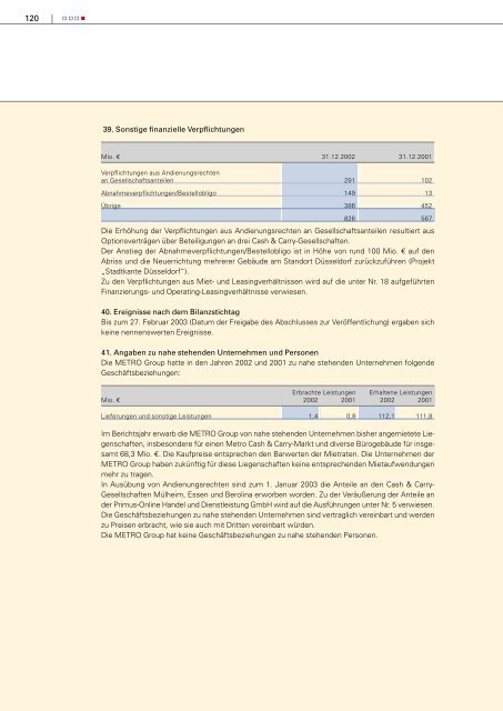 Gesch äftsbericht 2002 - METRO Group