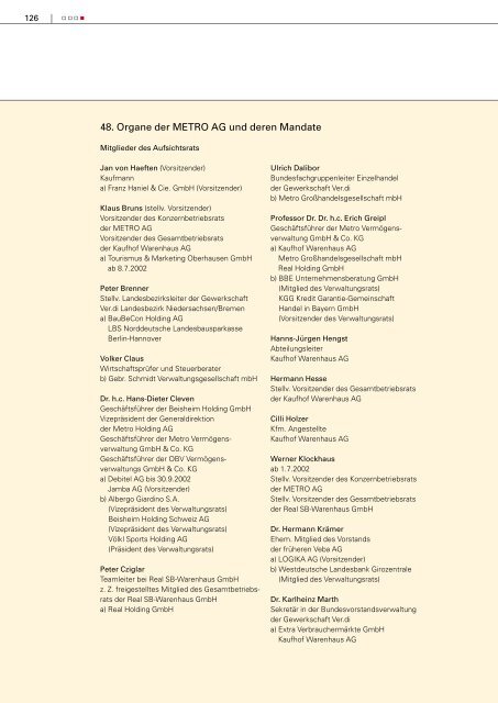 Gesch äftsbericht 2002 - METRO Group