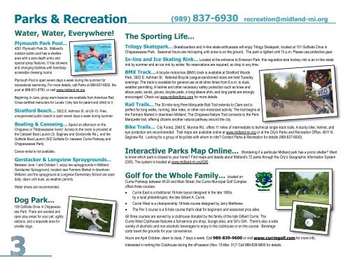 Parks & Recreation Facilities - the City of Midland, Michigan