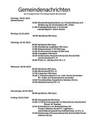 Gemeindenachrichten - Ev. Jakobus-Kirchengemeinde Breckerfeld