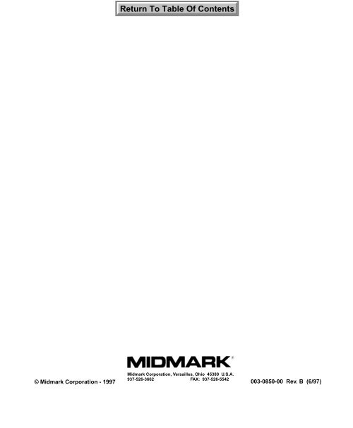 Installation and Operation Manual 307 Power ... - Midmark