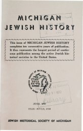 June 1970 Vol. 10 #2 - Jewish Historical Society of Michigan