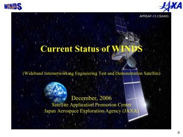 Current Status of WINDS - APRSAF