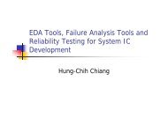 EDA Tools, Failure Analysis Tools and Reliability Testing for System ...