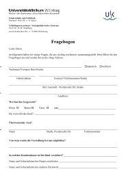 Fragebogen - Kinderklinik