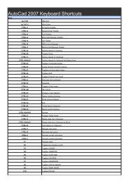 AutoCad 2007 Keyboard Shortcuts - HBP