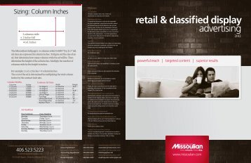 retail & classified display advertising - Missoulian
